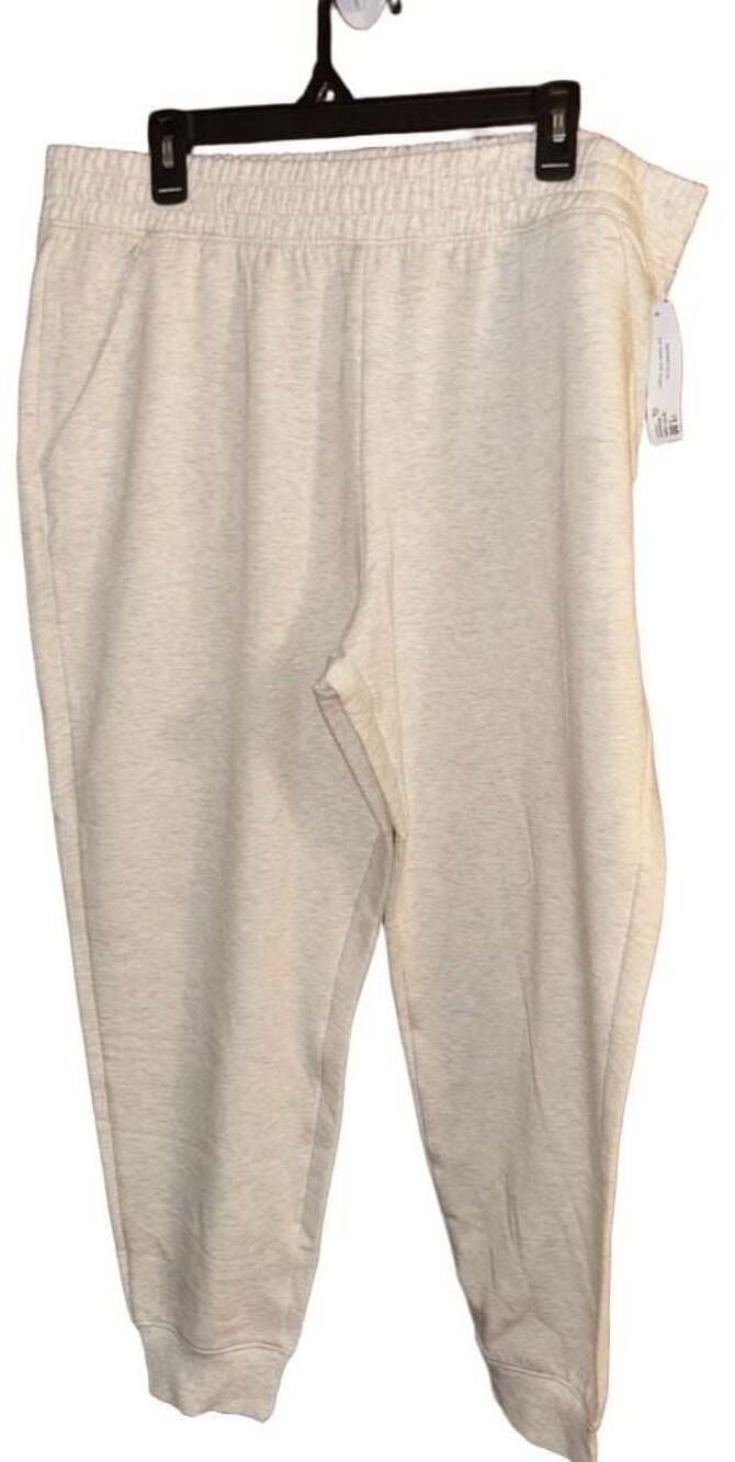 Athletic Works Super Soft Joggers XL 16-18 Cream Heather Sweatpants